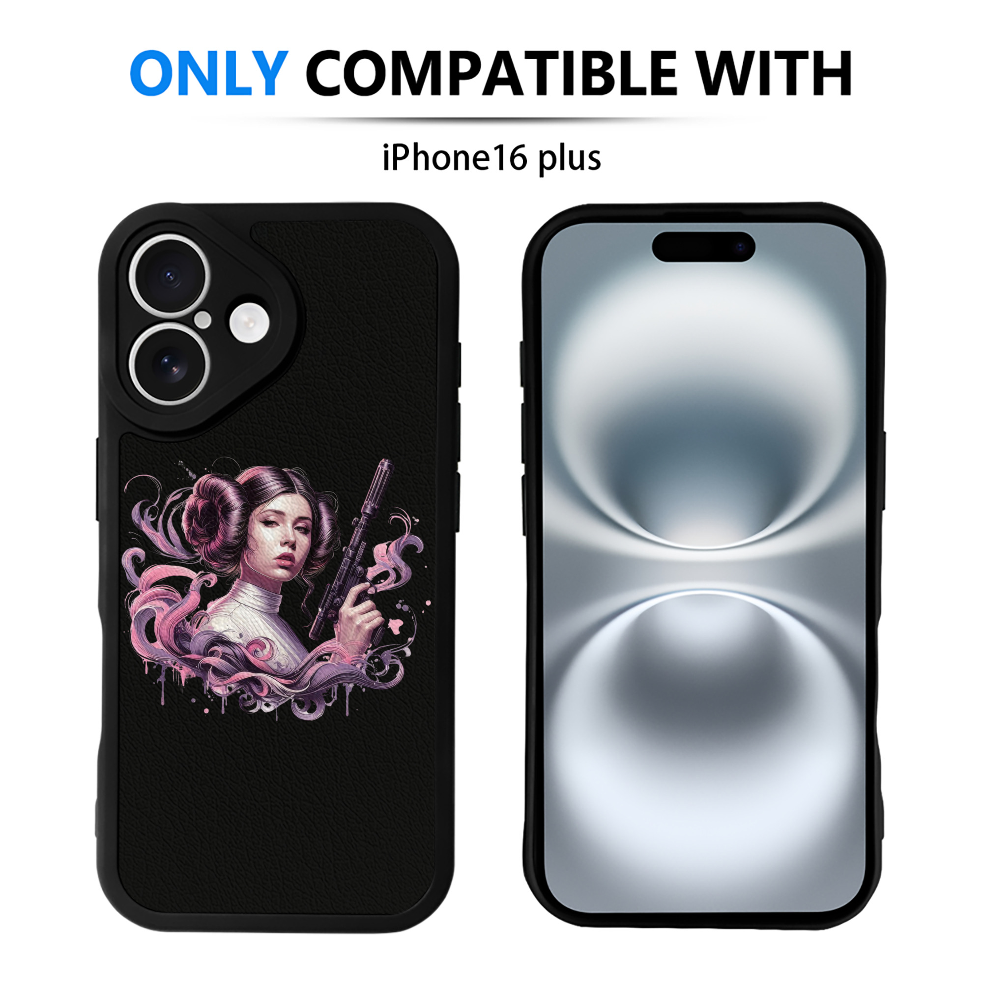 （画像用） スター・ウォーズ Star Wars 【iPhone 16シリーズ対応】シリコンスマホケース（レザー調） 材質：シリコン